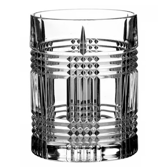 3x Ralph Lauren x Yellowstone Glen Plaid Old Fashioned Crystal Glasses - Picture 1 of 3